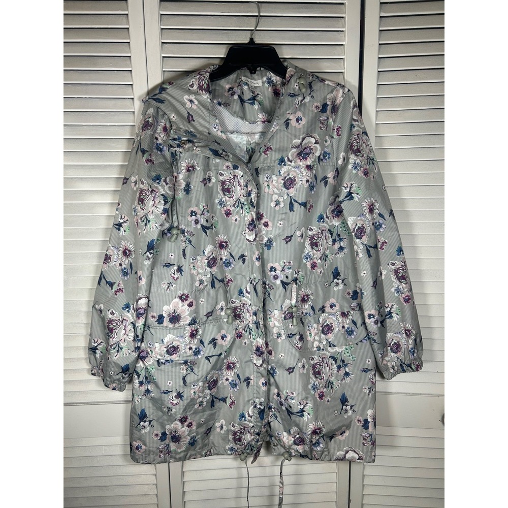 Vera Bradley Floral Print Rain Jacket Size M